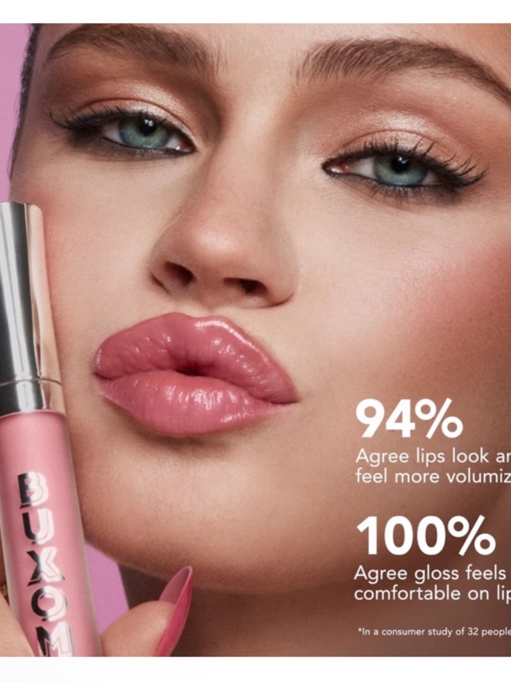 Buxom Jessica Full-On Plumping Lip Polish Gloss- sheer mauve coral pink shimmer - Picture 3 of 15